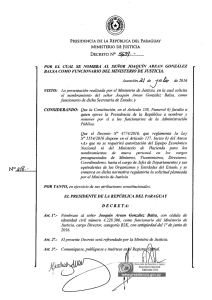 Page 1 PRESIDENCIA DE LA REPÚBLICA DEL PARAGUAY