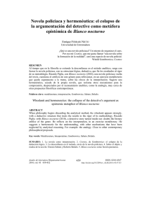 Novela policiaca y hermenéutica: el colapso de la argumentación