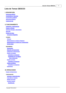 Lista de Temas GESCO3: Gu&iacute;a del Usuario y Funcionalidades