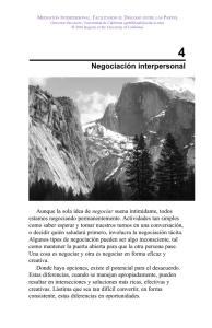 Negociaci&oacute;n interpersonal