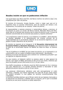 Boudou insiste en que no padecemos inflación