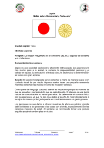Japón Notas sobre Ceremonial y Protocolo Ciudad capital: Tokio