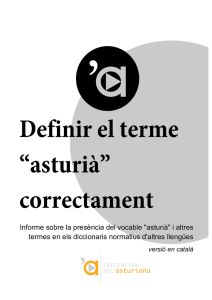 Informe sobre la presència del vocable "asturià"