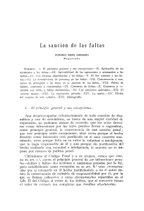 La sanción de las faltas