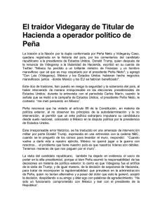 El traidor Videgaray de Titular de Hacienda a operador político de