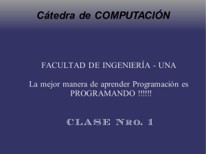 Cátedra de COMPUTACIÓN - Facultad de Ingeniería