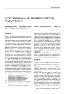RegistRo NACioNAl de iNfARto MioCáRdiCo Agudo (ReNiMA)