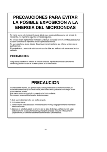 Page 1 PRECAUCIONES PARA EVITAR LA POSIBLE