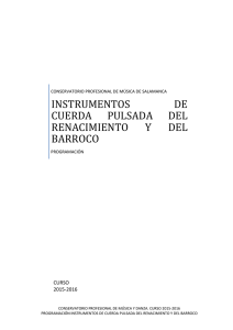instrumentos de cuerda pulsada del renacimiento y del barroco