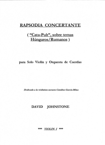 Rhapsody Concertante - VIOLIN I - Johnstone