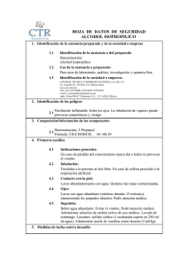 Alcohol Isopropílico MSDS