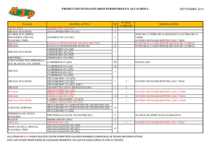 productos fitosanitarios permitidos en alcachofa. septiembre 2014