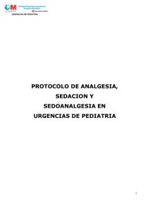 PROTOCOLO DE ANALGESIA, SEDACION Y SEDOANALGESIA