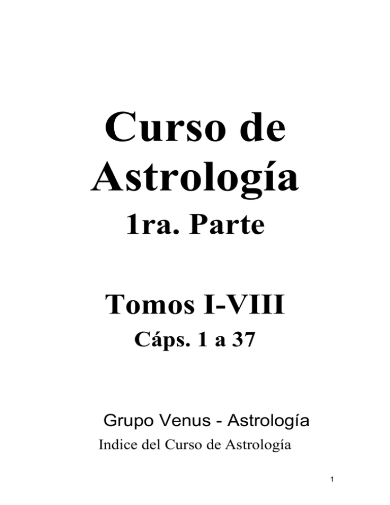 GRUPO VENUS - Astrologia Tomos IaVIII