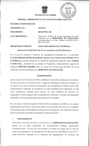 empresa PERFORA PANAMÁ, S.A., en contra de la Resolución No
