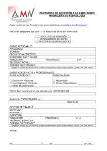 Formulario adhesión AMN - Asociación Madrileña de Neurología