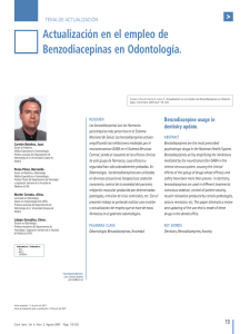 Actualización en el empleo de Benzodiacepinas en Odontología.