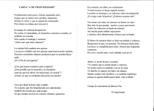 carta “a mi viejo soldado”