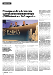 el congreso de la academia europea de Mieloma Múltiple (eMMa