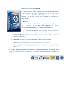 Cemento Cruz Azul Blanco (CPO 40B) El Cemento Blanco Cruz