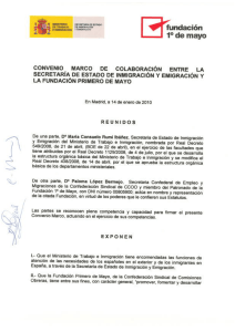 Firma del Convenio de colaboración entre la Secretaría de Estado