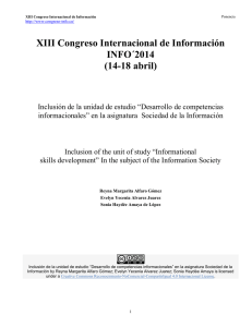 XIII Congreso Internacional de Información INFO´2014
