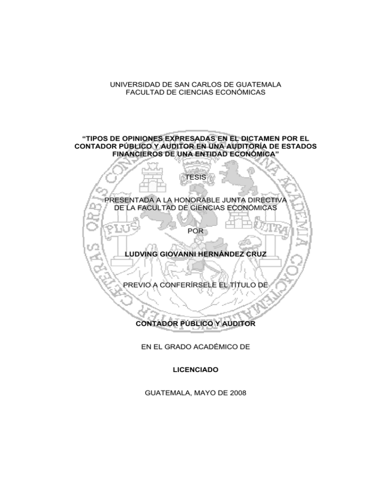 Tipos De Opiniones Expresadas En El Dictamen Por El C