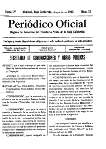 30 de Mayo de 1942 No. 15 - Indice