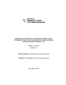 Page 1 Agencia de Y Regulación y Control de las