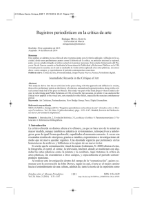 Registros periodísticos en la crítica de arte