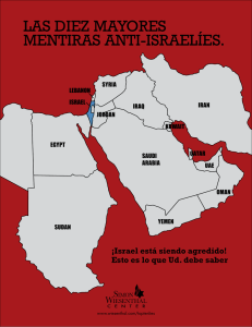 “Las diez mayores mentiras anti-israelíes”, Centro Simon Wiesenthal