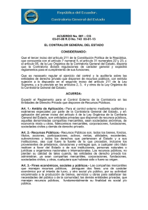 ACUERDO No. 001 – CG 03-01-08 R.O No. 743 03-01