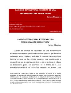 La crisis estructural necesita de una transformación estructural