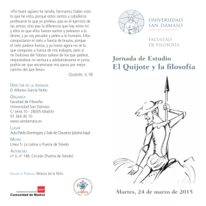 El Quijote y la filosofía - Universidad Eclesiástica San Dámaso