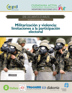 Militarización y violencia: límitaciones a la participación