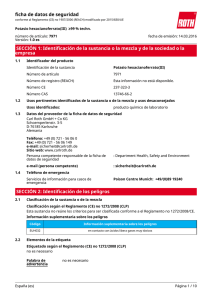 Ficha de Datos de Seguridad: Potasio hexacianoferrato(III)