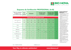 Esquema de fertilización PROFESIONAL (A+B)