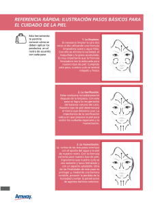 ilustración pasos básicos para el cuidado de la piel