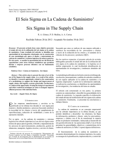 El Seis Sigma en La Cadena de Suministro1 Six Sigma in The