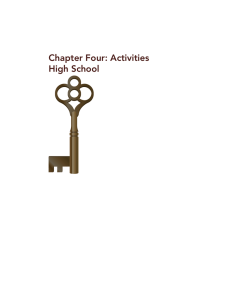 Chapter Four: Activities High School