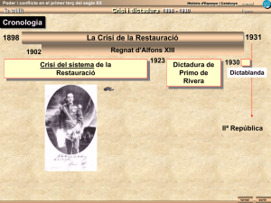Crisi de la Restauració i Dictadura de Primo de Rivera