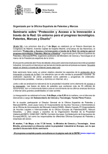 Documento de Corel Office - Oficina Española de Patentes y Marcas