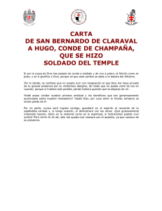 Carta de San Bernardo de Claraval a Hugo