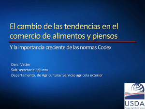 Y la importancia creciente de las normas Codex