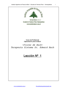 Lección Nº 1 - Instituto Argentino de Flores de Bach