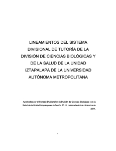 lineamientos del sistema divisional de tutoría de la división de