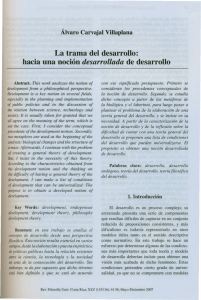 Álvaro Carvajal. La trama del desarrollo: hacia una noción