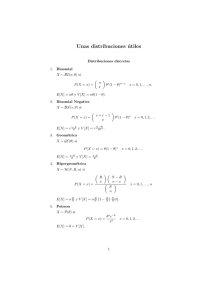 Distribuciones útiles (formato )