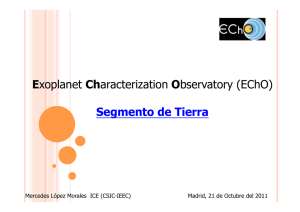 Exoplanet Characterization Observatory (EChO) Segmento de Tierra