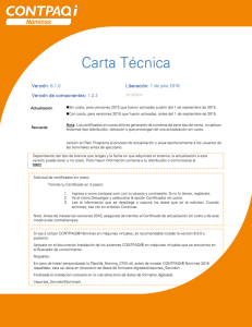 Carta Técnica CONTPAQi® Nóminas 8.1.0